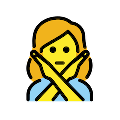 Femme faisant non on Openmoji