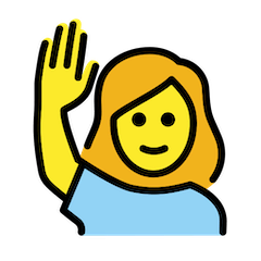 Vrouw Met Één Hand Omhoog on Openmoji
