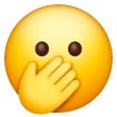 Face With Open Eyes And Hand Over Mouth on Samsung
