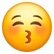 Kissing Face With Closed Eyes on Samsung