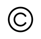 Símbolo de copyright on SoftBank
