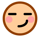Visage avec sourire en coin on SoftBank