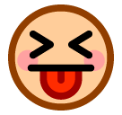 Squinting Face With Tongue on SoftBank