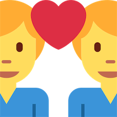 男性カップルとハート on Twitter