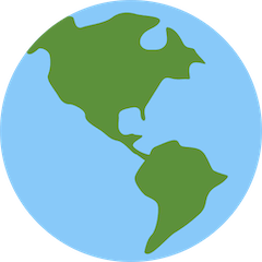 Globo terráqueo mostrando América on Twitter