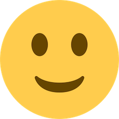 Slightly Smiling Face on Twitter