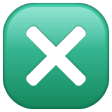 Symbole X on WhatsApp