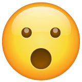 Face With Open Mouth on WhatsApp