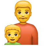 Familie mit Vater und Sohn on WhatsApp
