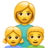 Family: Woman, Girl, Boy on WhatsApp