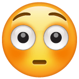 Flushed Face on WhatsApp