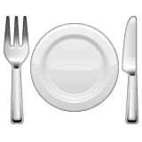 Fork and Knife With Plate on WhatsApp