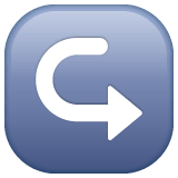 Left Arrow Curving Right on WhatsApp