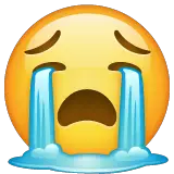 Loudly Crying Face on WhatsApp