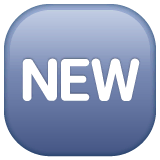 Simbolo con la parola “Nuovo” in lingua inglese on WhatsApp