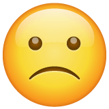Slightly Frowning Face on WhatsApp