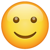 Slightly Smiling Face on WhatsApp